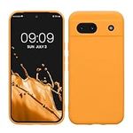 kwmobile Case Compatible with Google Pixel 8a Case - Protective Slim TPU Phone Cover - Soft Matte Finish - Fruity Orange