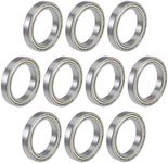 sourcing map 6806ZZ Deep Groove Ball Bearings 30mm Inner Dia 42mm OD 7mm Bore Double Shielded Chrome Steel Z2 10pcs