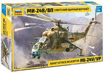 Zvezda 530004823 1:48 MIL Mi-24V/VP (HIND) Combat Helicopter, Model, Plastic Kit for Assembly, Detailed Replica