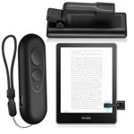 RF Remote Control Page Turner for Kindle Paperwhite Kobo Ereaders, Taking Photos Camera Video Recording Remote, Remote Page Turner for E-Book Touch Screen Electronics, Black