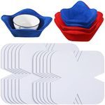 Tudomro 12 Pcs Cozy Pre Cut Batting Microwave Quilt Batting Fabric Batting for Quilting Bowl Cozy Pattern Template Bowl Wrap Cut on Fold Template for Sewing DIY,9.84 x 9.84 Inch, 7.8 x 7.8 Inch