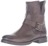 Frye Women's Natalie Short Engineer Boot, Charcoal, 5 UK