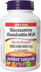 Webber Naturals Glucosamine Chondroitin MSM, Double Strength, 120 Tablets, Helps Relieve Joint Pain Associated with Osteoarthritis