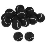 sourcing map Precut Walker Tennis Balls, 12Pcs - Tennis Balls for Chairs, Tennis Table Leg Covers, Felt Pad Glide Balls for Furniture Legs Floor Protection (Black)