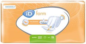 iD Expert Form 2 Shaped Incontinence Pads (Anti Leak Cuffs) - Super (6 Packs of 21)