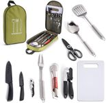 10Pcs Camping Kitchen Utensils Set Camping Kitchen Utensil Organizer Travel Set Camping Utensils Set The Ideal Choice for Camping Cooking Backpacking and Outdoor