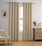 MYSKY HOME Beige Curtains Bedroom C