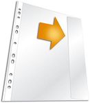 Durable Transparent Punched Pocket A4 Portrait |Punched Document Wallet with Thickness of 0.135 mm | Opens on Outer Edge | Includes Protective Flap | Pack of 5 Transparent Pockets