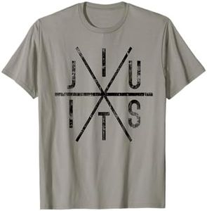 Brazilian Jiu Jitsu T-Shirt - BJJ Distressed Tee - Black Ink T-Shirt