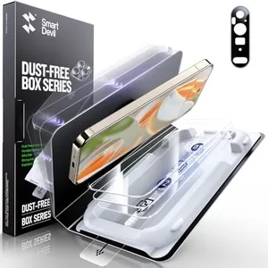 SMARTDEVIL 3+1 Pack for Google Pixel 9 Pro XL Screen Protector with Camera Lens Protector, Finger Print Reader Compatible, Clear 9H Tempered Glass Film, Fast & Easy Installation,Alignment Frame