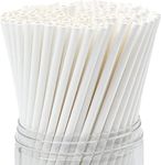 ECONUS White Paper Straw Regular Paper Pipe | Pack of 100 Straws| 8mm Wide & 8 inch Long | Drinking Straws for Juice, Smoothies, Milkshakes, Cold Drinks Eco-Friendly, Biodegradable Disposable Straws