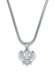 Get Fatang Khanda Locket With 21 Inches Long Chain, Movie Inspired (Silver) Metal For Unisex Adult