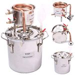 YUEWO Moonshine Still Copper Alcohol Water Distiller Spirits Kit