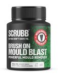 SCRUBB Brush-On Mould Remover Gel 250ml – Powerful Black Mould Cleaner with Applicator Brush for Bathroom, Shower Seals, Tile Grout & Damp Areas