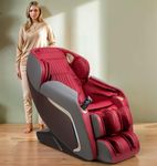 GLOBAL RELAX® | ANANDA 2D+ Massage Chair | Red | 12 Professional Massage I Pressotherapy | Dimmable | Prestige Technology | 3D Sound I Bluetooth I USB