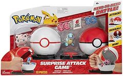 Pokémon Surprise Attack Game - Squirtle W/Poké Ball Vs. Jigglypuff #2 W/Premier Ball
