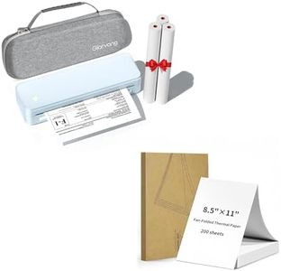 Gloryang Printer & 3 Rolls Paper & 200 Sheets Fan-Fold Paper & Carry Case