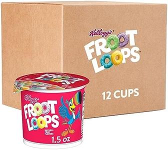 Froot Loops Kellogg’s Breakfast Cereal Cups, Fruit Flavored, Breakfast Snacks with Vitamin C, Original, 18oz Case (12 Cups)