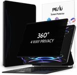 Peslv 4 Way Magnetic Privacy Screen Protector for iPad Pro 12.9 Inch 2018 2020 2021 2022, Removable 360 Degree Spy Private Black Security Screen Filter, Easy Install Anti Blue Light Glare