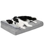 Bnonya Orthopedic Dog Bed Large, Dog Beds for Medium Large Dogs Bolster Pet Bed, Washable Large Dog Bed with Pillow and Anti-Slip Bottom