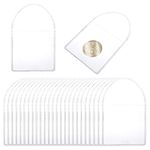 Cobee Single Pocket Coin Flips,50Pcs Individual Clear Plastic Sleeves Holders Coin Pouch Coin Protector Small Collection Holder for Coins Jewelry Small Items 2.2 x 2 in