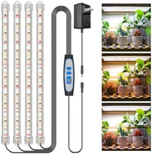 Kullsinss Grow Light for Indoor Plants, Full Spectrum LED Plant Grow Light Strip with Upgrade Timer 6 12 16 Hrs, 3 Spectrum Modes, 240 LEDs Sunlike Growing Lamp for Seedlings Hydroponics Succulent