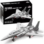 Apostrophe Games Fighter Jet Building Block Set – 227-Pcs F-15 Eagle Fighter Jet Building Toys Set – Building Block Plane Toy for Kids Older Than 10 and Adults – Compatible with All Building Bricks