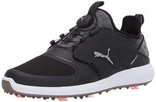 PUMA GOLF Men's Ignite Pwradapt Caged Disc Golf Shoe, Puma Black-puma Silver-puma Black, 11