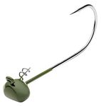 Owner 5051 Ultrahead Magnum Shaky Football Head with TwistLOCK, Green Pumpkin (8/0, 5/8oz, 3-Pack)