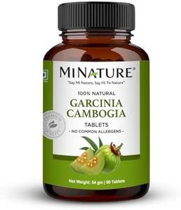 Garcinia Cambogia Tablets by mi Nature | Pure & Natural Garcinia Powder Tablet | Non-GMO, Vegan, Gluten-Free |90 Tablet, 45 Days Supply, 500mg | Chemical & Preservative