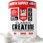 Classic Creatine – Creatine Monohydrate with BioFit Probiotics - Micronized & Quality Controlled – Muscle Growth & Strengh – Exclusive BioFit Probiotics for Fast Absorption & No Bloating – 60 Servings