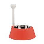 Alessi Lupita Dog Bowl, Red Orange