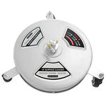 Ganggend 15 Inch Pressure Washer Surface Cleaner with 3 Wheels, Stainless Steel Power Washer Accessories with 2 Extension Wands Attachment, 2 Replacement Nozzles, 4000 PSI for Cleaning Driveway