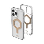 URBAN ARMOR GEAR UAG Designed for iPhone 16 Pro Max Case 6.9" Plyo - Compatible with MagSafe Charging Rugged Slim Anti-Yellowing Transparent Clear Shockproof Military Grade Protective Cover, Ice/Gold