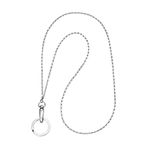 wisdompro Fashion Lanyard chain for Neck, Women 19 inch Necklace Lanyard with Metal Clasp and Ring for Keys and ID Card Badge Holders - Stud Chain