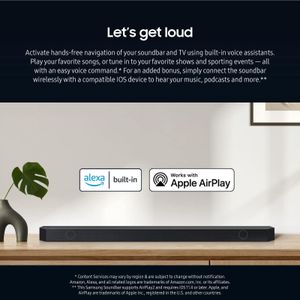 Samsung 5.1.2ch Soundbar with Wireless Dolby Audio, Q-Symphony, 8" Subwoofer