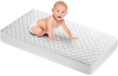 Crib Mattress Protector - Comfortable Breathable and Waterproof Bamboo Material. Keep your Crib Mattress Clean and Protected while Giving your Baby a Cozy Restful Sleep. Machine and Dryer Friendly.