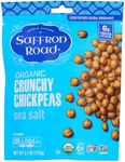 Saffron Road Organic Sea Salt Crunchy Chickpea Snack, 6oz - USDA Organic, Gluten Free, Non-GMO, Halal, Kosher, Vegan