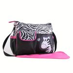 Baby Bucket Baby Diaper Nappy Changing Baby Diaper Bag Mummy Bag Handbag-(Pack of 1 – Zebra Pattern - Multi Color)