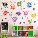 Inspirational Quote Wall Stickers Colorful Letter Wall Stickers Watercolor Paint Educational Wall Decals Removable Motivational Positive Phrases Wall Sticker for Kids Classroom Nursery bedroom School