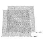 Fireplace Mesh Screen Curtain, Sturdy Spark Guard Chain, 2 Packs, Metal Fire Screen (24 * 20in)