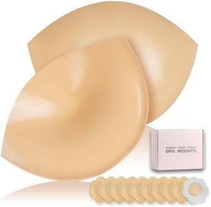 Auteek Double-Sided Sticky Bra Inserts, Invisible Lift Self Adhesive Boob Pads Push up Breast Pads Reusable Washable