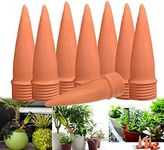 Plant Watering Stakes, Joyeee 8pcs Terracotta Self Watering Spikes Plant Watering Devices for Wine Bottles Vacation Automatic Plant Waterers for Indoor & Outdoor Plants