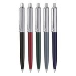 Hauser Berlin Half Metal Ball Pen Box Pack | Retractable Mechanism With Smudge Free Writing | Attractive Designer Pen | Smooth, Sturdy, Refillable Pen | Ideal For Gifting | Blue Ink, Pack of 5