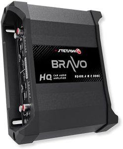 Stetsom Bravo HQ 400.4 - Multichannel Car Audio Digital Amp, 2 Ohms Stable - 400 Watts RMS 4 Independent Channels, Variable Crossover, Full Range, Car Stereo ds Bridge Speakers 400x4 RCA & High Input