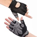 Hually Gym Gloves, Breathable Training Gloves with Microfiber Fabric, No-Slip Silicone Padded Palm Protection and Extra Grip, Fitness Gloves for Men & Women, Weight Lifting/Cross Fit/Cycling, etc(L)