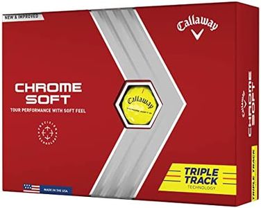 Callaway Golf 2022 Chrome Soft Golf Balls, Triple Track, Yellow