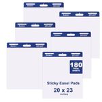 Comix Sticky Easel Pad, 20 x 23 Inches Flip Chart Paper for Teachers, Large Self Stick Easel Paper, 30 Sheets/Pad, 6 Pads/Pack