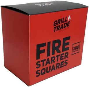 Grill Trade Fire Starters for Wood Stove - Fireplace Starter- Fire Starter Squares- 288 Pieces Natural Fire Starters for Fireplace, Campfires, Grill, Fire Pit, Barbeque - Indoor Outdoor Fire Starters