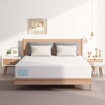 EGO White 10 inch Twin Memory Foam Mattress, Cooling Gel Green Tea Mattress Bed in a Box, CertiPUR-US Certified, 38"×75", Medium Firm